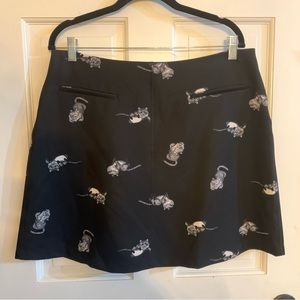 Disney Alice Through the Looking Glass black mini skirt w/ white Cheshire Cat